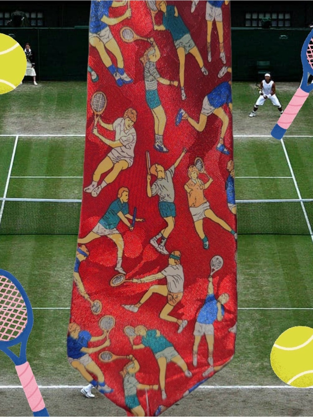 vintage tennis necktie